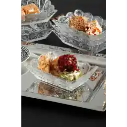 Porsima Almina 6'lı Kahve Yanı Lokumluk Sunumluk Cam Kase Seti Mini İkramlık Şekerlik, Reçellik, Sosluk Kase