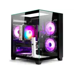 LXZ Gaming Desktop Computer PC,Powered by AMD Ryzen 5 5600(4.4 GHz Turbo),RX 6500XT 4GB Graphics,16GB DDR4 3200MHz,1TB NVMe SSD,Supports WiFi6,Seaview Case,Prebuilt Gaming PC Tower