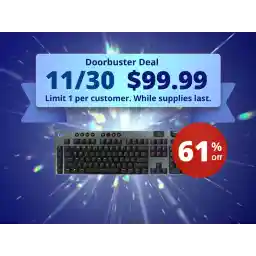 Logitech G915 X LIGHTSPEED Full-size Wireless Mechanical Gaming Keyboard - GL Red Linear Switches, RGB Backlighting - Black