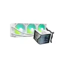 TRYX Panorama SE 360 ARGB White 360mm AIO Rotatable 6.67'' AMOLED Curved Screen 3D Anamorphic Effect Customizable AIO Cooler 360mm White Asetek Adela 280w TDP Intel LGA 1851/1700/1200/115X AMD AM5/AM4