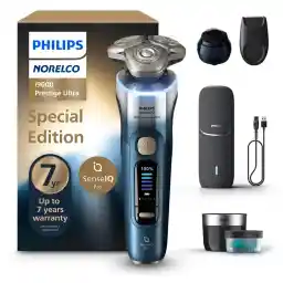 Philips Norelco Shaver i9000 Prestige Ultra Special Edition - Wet & Dry Electric Shaver, SenseIQ Pro Technology, Triple Lift & Cut System, 360 Rotating NanoTech Precision Blades, Model XP9406/93