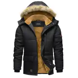 TACVASEN Men's Winter Jacket with Hood Water Repellent Windproof Thicken Parka Winter Coat