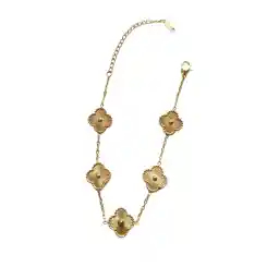 دستبند ونکلیف طلایی مدل پونه | ژوپینگ