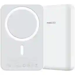 پاوربانک بی سیم مغناطیسی 10000 میلی آمپر ساعت رسی Recci Wireless Magnet Power Bank 10000mah RPB-W09
