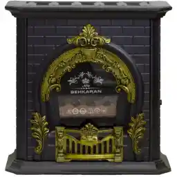 بخاری گازسوز شومینه ۲۸۰۰۰ مدل پرنس - مشکی طلایی