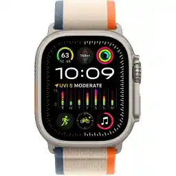 ساعت هوشمند اپل Watch Ultra 2 49mm با بدنه تیتانیومی خاکستری و بند Trail Loop سبز خاکستری