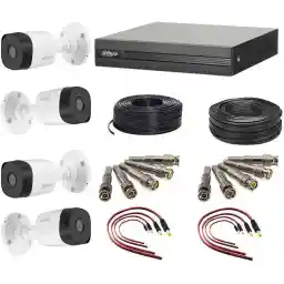 پکیج آماده نصب داهوا هوشمند 4 دوربین کاملB1A21P - هارد 500گیگ بنفش با پکیج