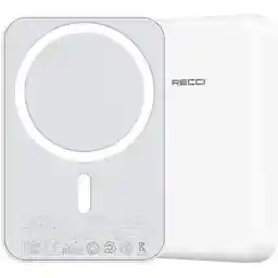 پاوربانک بی سیم مغناطیسی 5000 میلی آمپر ساعت رسی Recci Wireless Magnet Power Bank 5000mah RPB-W11