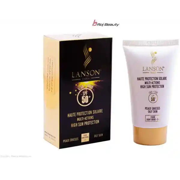 Lenson gekleurde zonnebrand- en antirimpelcrème geschikt voor de vette huid SPF50