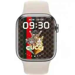 ساعت هوشمند طرح اپل واچ سری 8 برند گوچی - مشکی