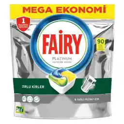 قرص ماشین ظرفشویی پلاتینیوم فیری بسته 90 عددی