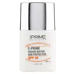 فلوئید ضد آفتاب بدون رنگ پرایم SPF50 C-Prime Fusion Water محافظ UVA ،UVB و +++PA، ضد جوش و آکنه، ضد حساسیت مناسب انواع پوست حجم 40 میلیلیتر